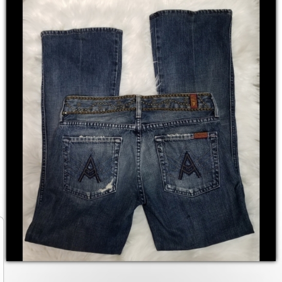 NWT 7 for all mankind studded dark Havana jeans - Picture 5 of 5